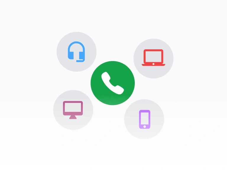 Múltiplos dispositivos e telefones suportados