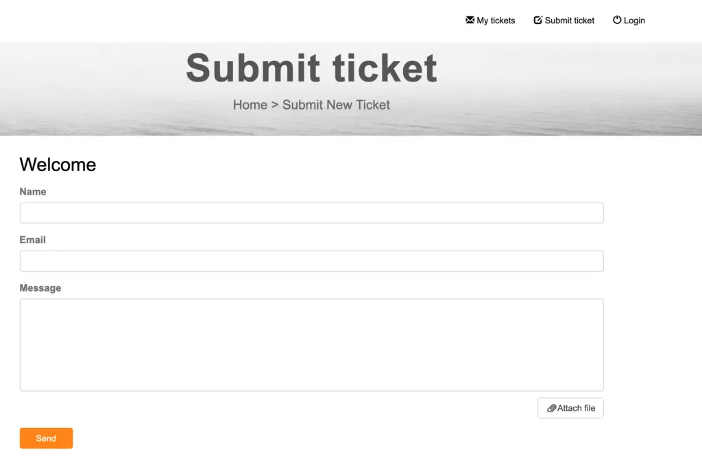 Software de portal do cliente - enviar ticket - LiveAgent