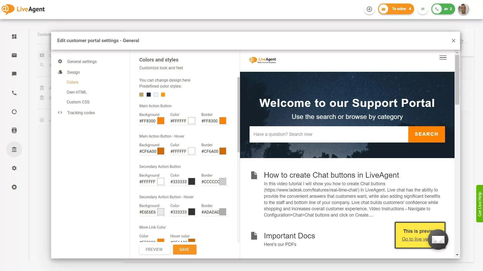 Base de Conhecimento LiveAgent
