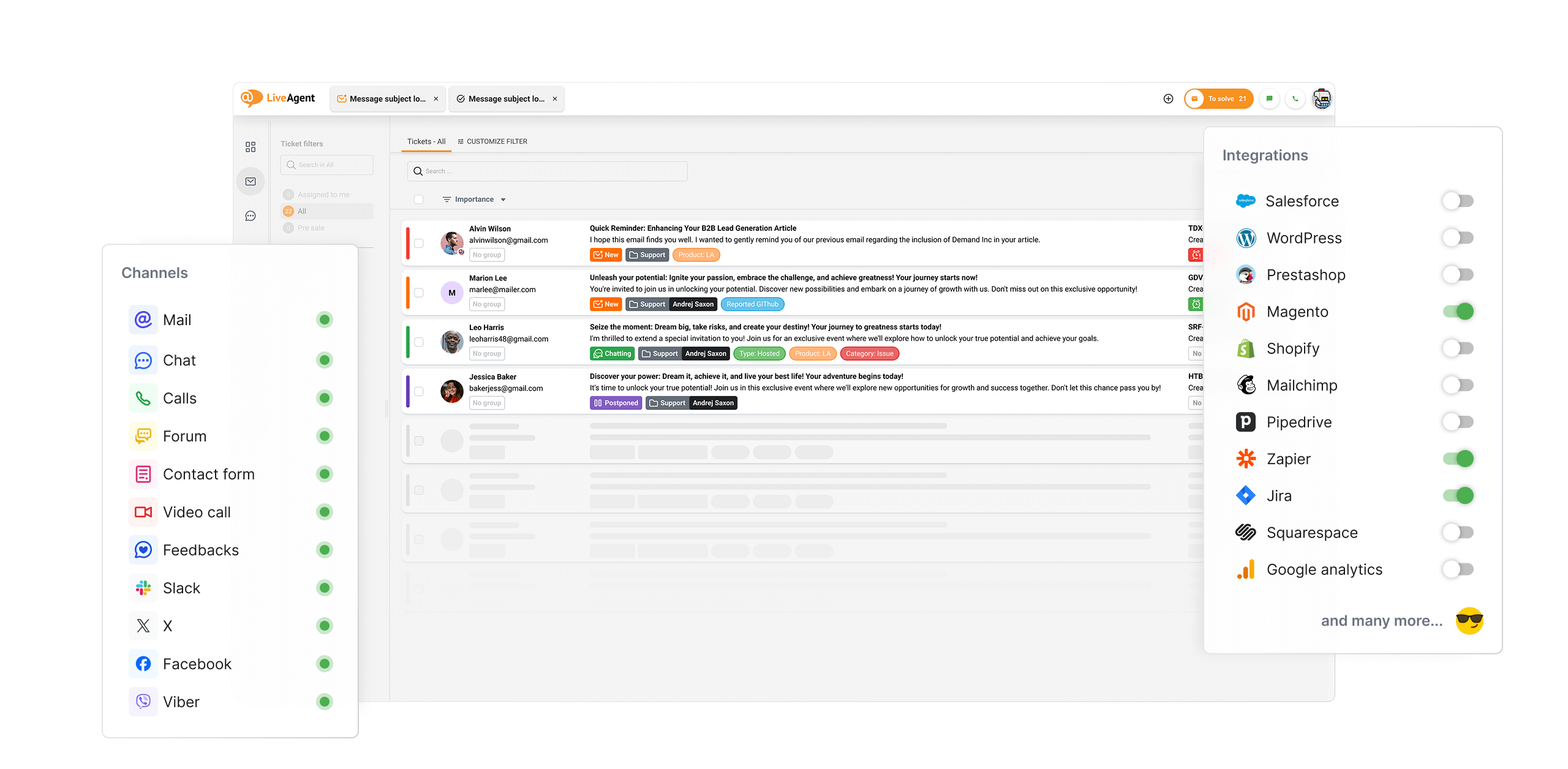 Conecte-se com seus clientes em todos os canais