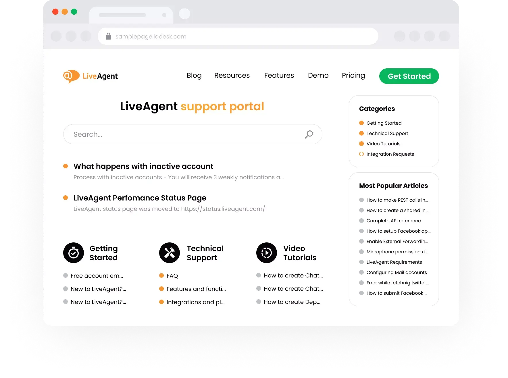 Visualização do cliente