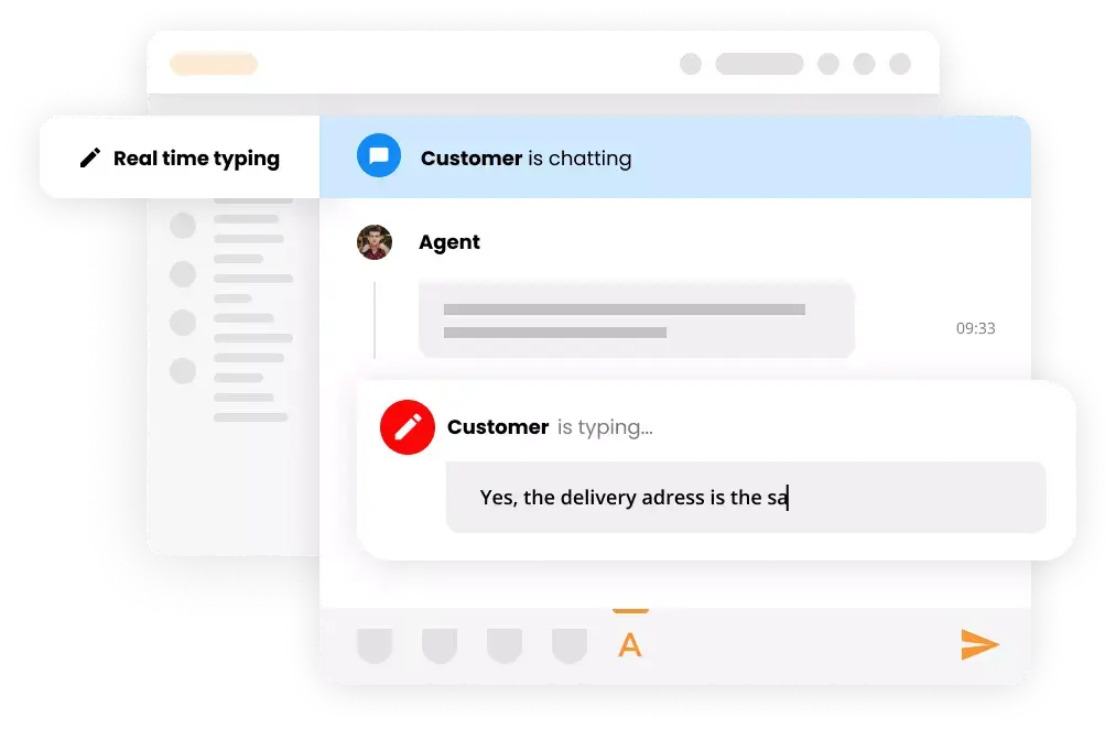Visualização de digitação em tempo real
