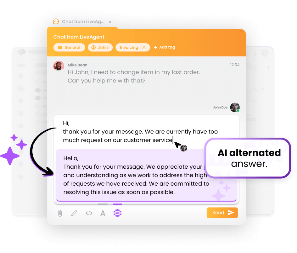 Assistente de IA do LiveAgent