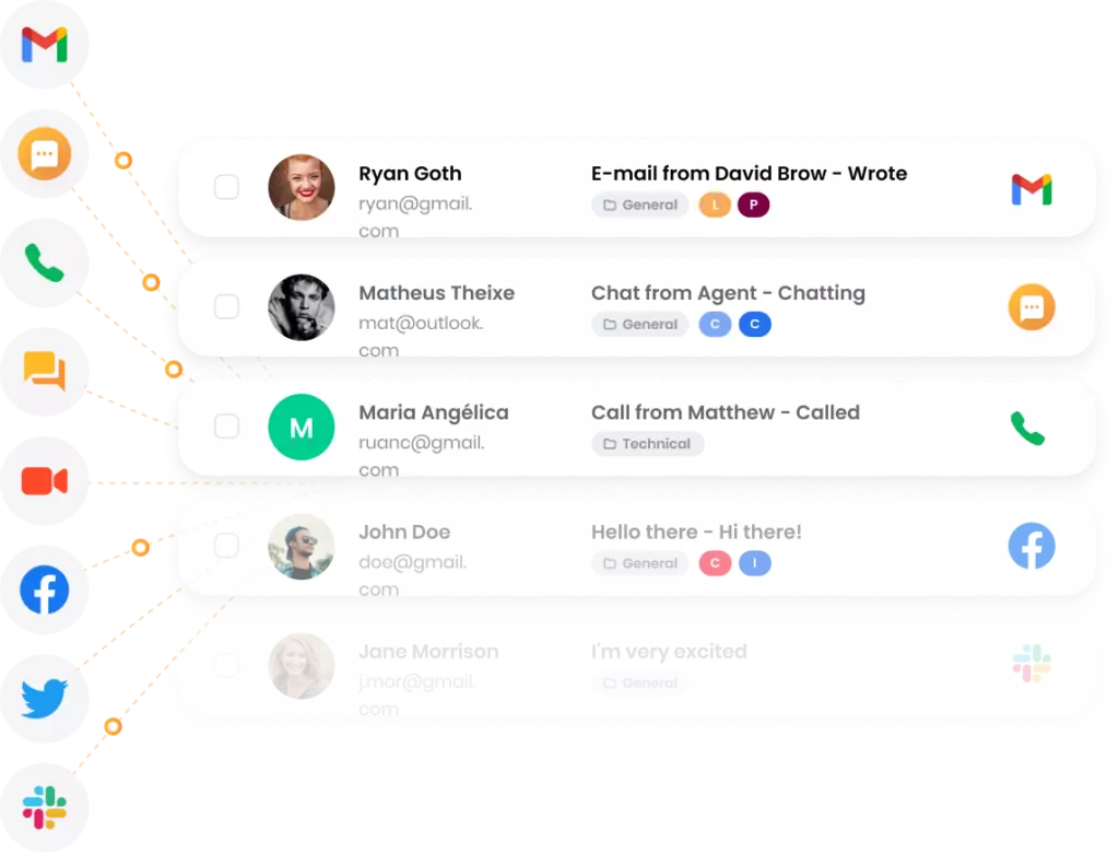 Caixa de entrada universal