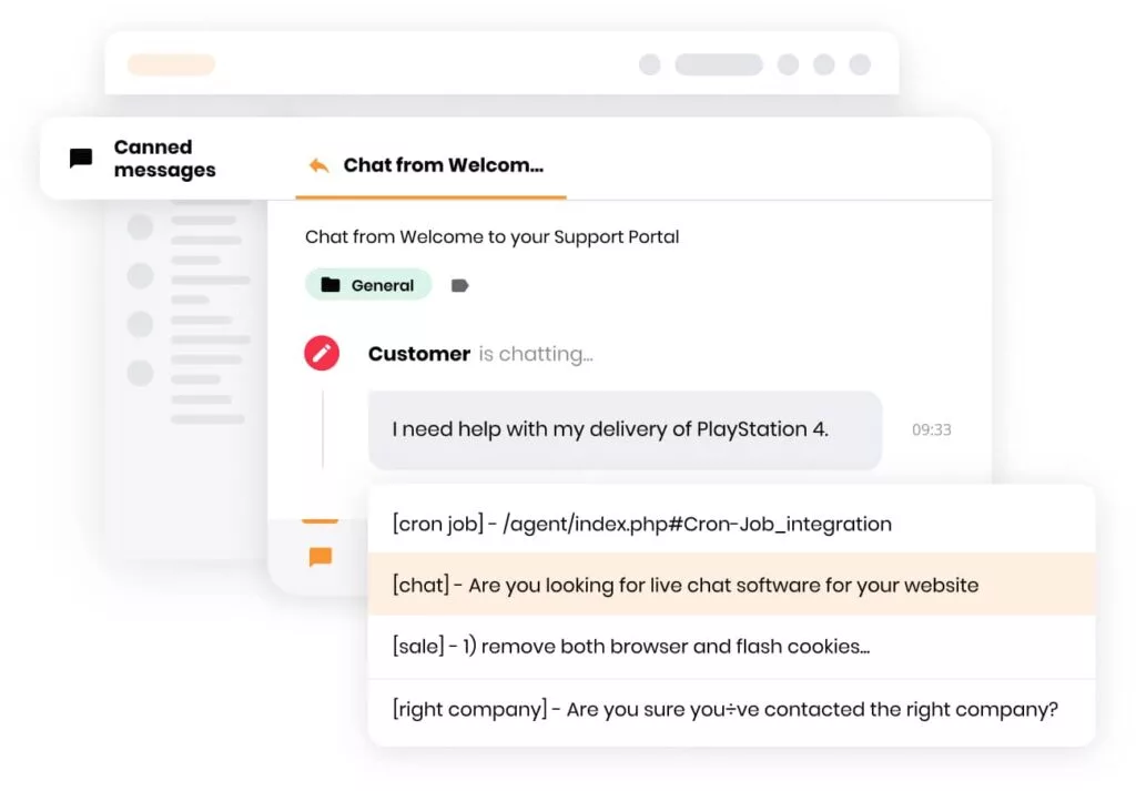 Mensagens pré-gravadas