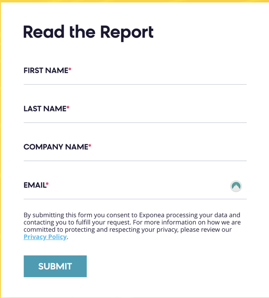 Relatório gated da Exponea