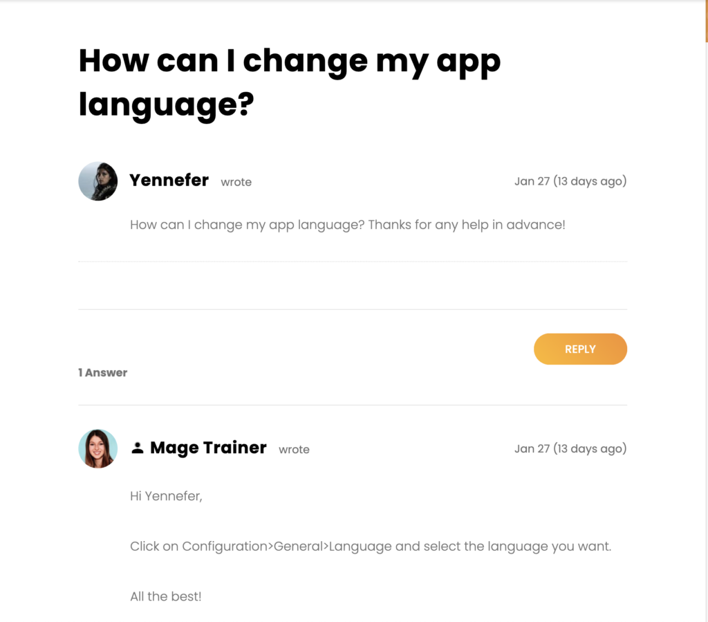 Captura de tela da base de conhecimento