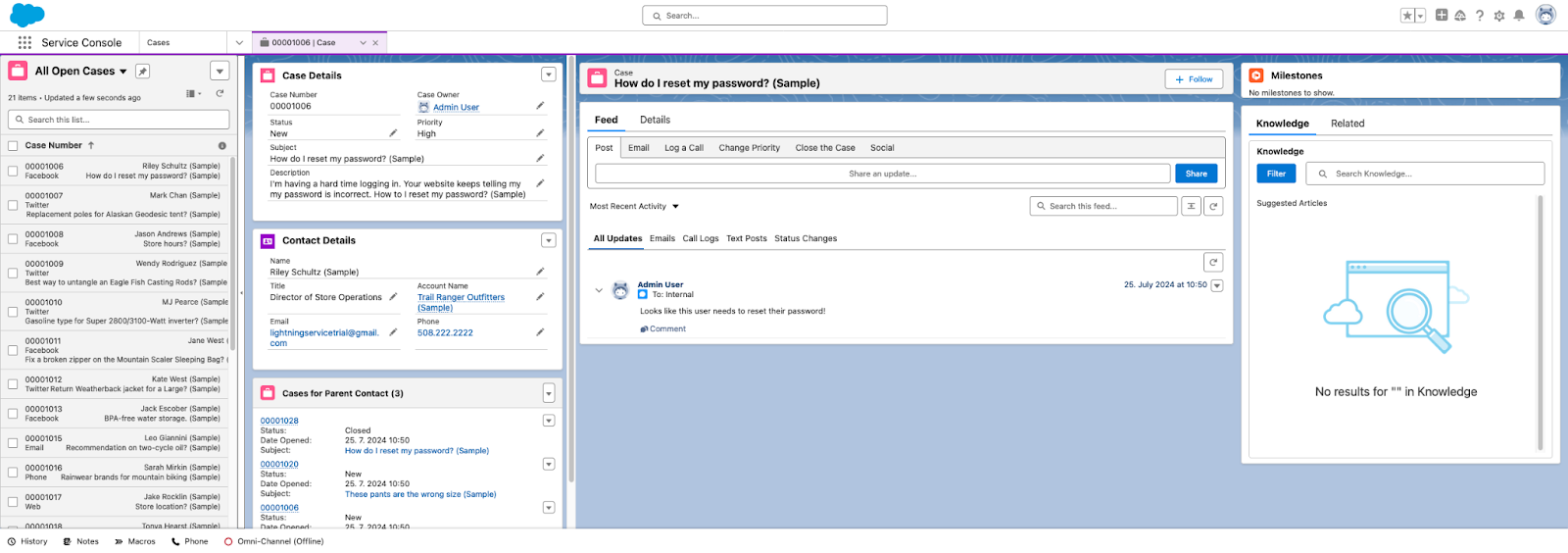 Software de Atendimento ao Cliente Salesforce Service Cloud